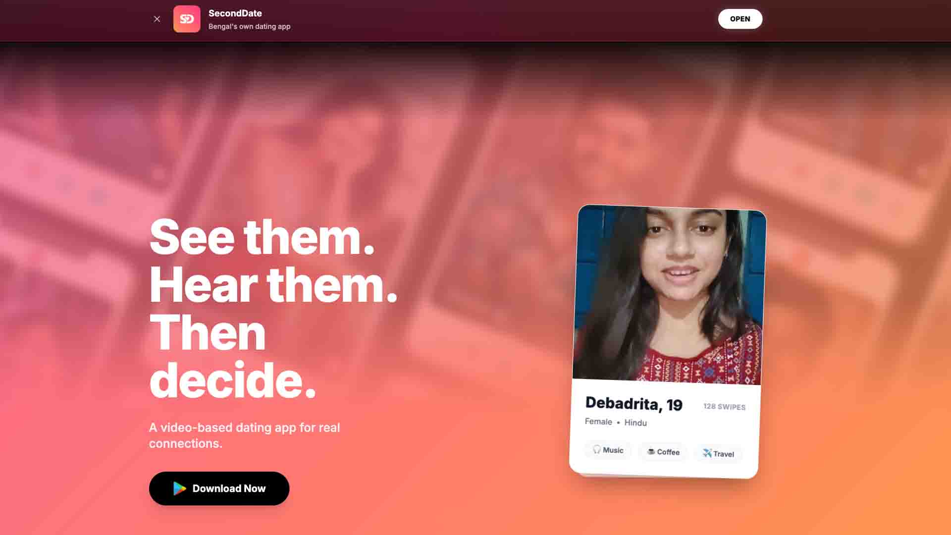 Second Date - Video Dating App